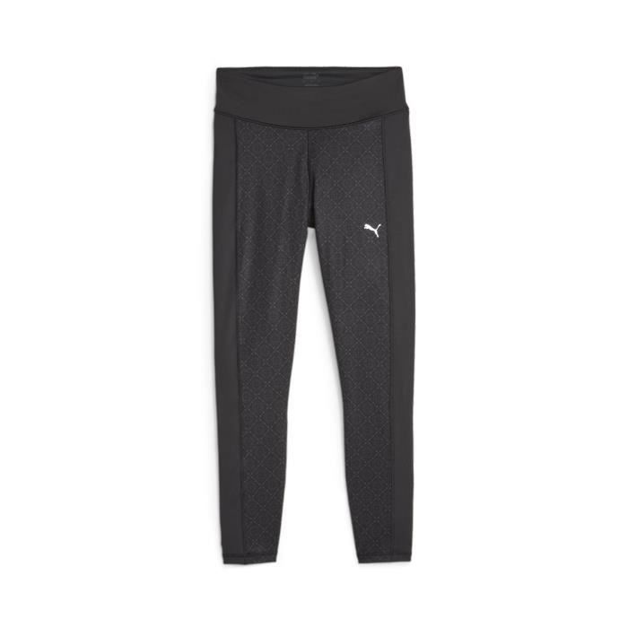 Legging Femme JoyLab 7/8 - Taille Haute - Noir Côtelé - Taille M - Évacuation Humidité