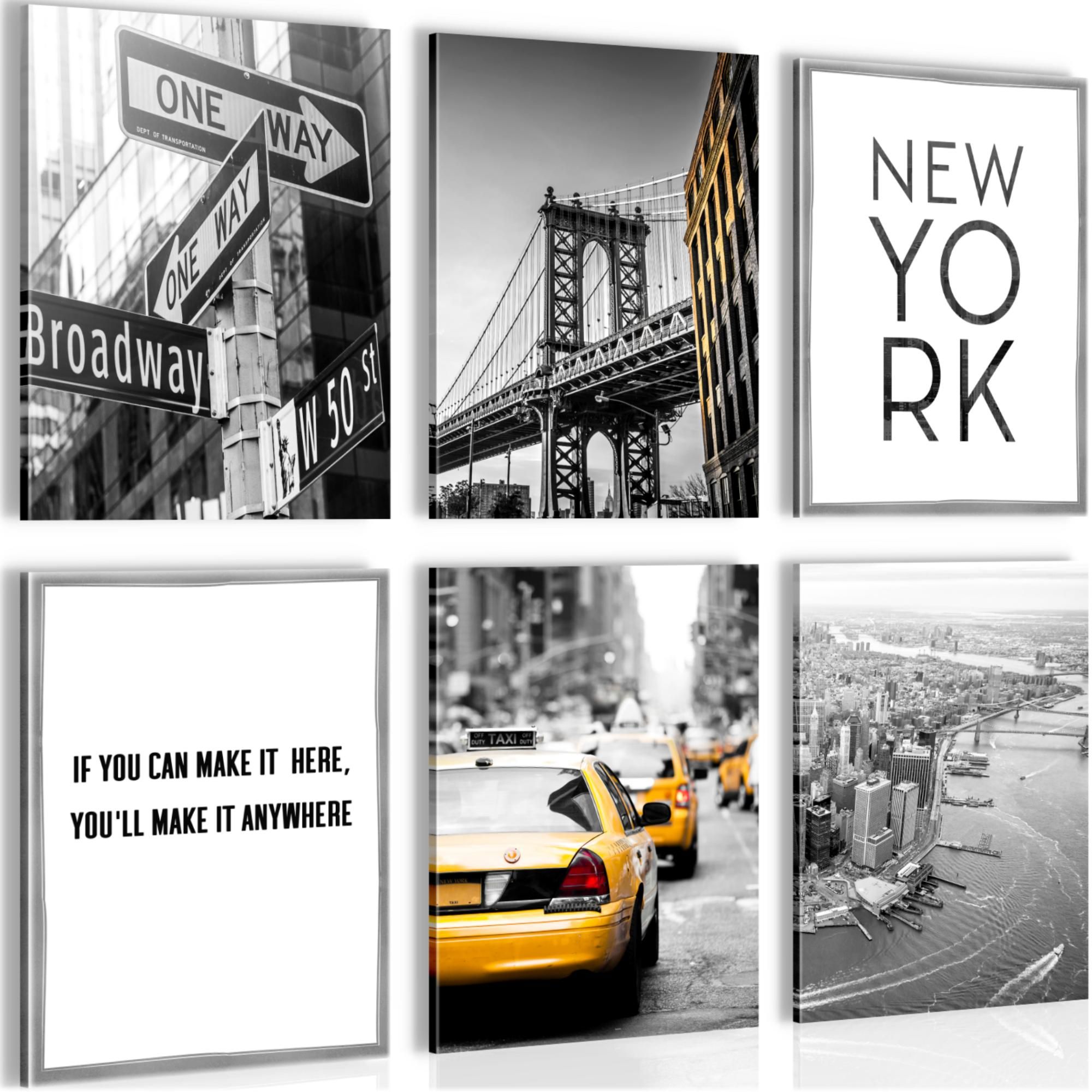 Novart Tableau Décoration Murale N006365a Taxi De New York 6 Cadres de