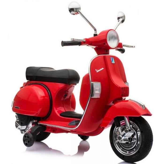 Scooter électrique Enfant Vespa Officiel - Licence Piaggio - Batterie 12V Avec Musique Et Lumières