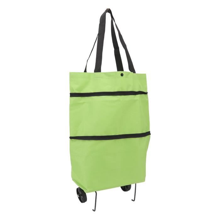 Comparer les prix de Chariot de magasinage - Qiilu - Pliable - Tissu Oxford - Grande capacité - Vert