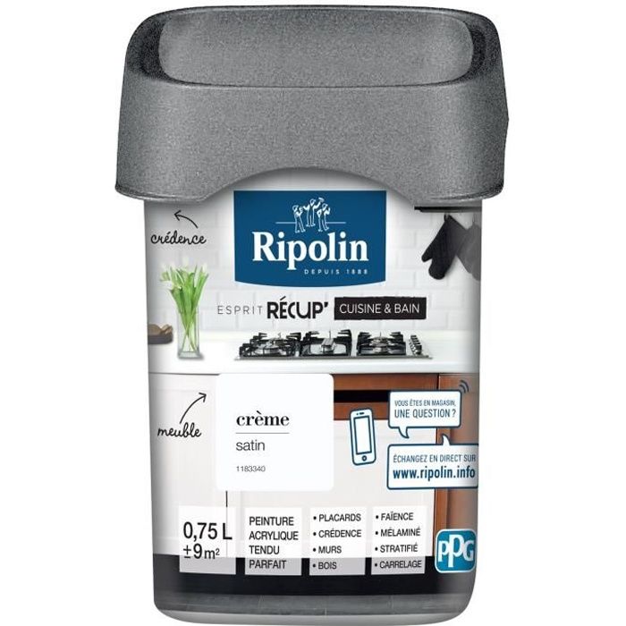Ripolin Peinture De Renovation Speciale Cuisine Bain Creme Satin 0 75l Achat Vente Peinture Vernis Peinture Creme Satin 0 75 L Cdiscount
