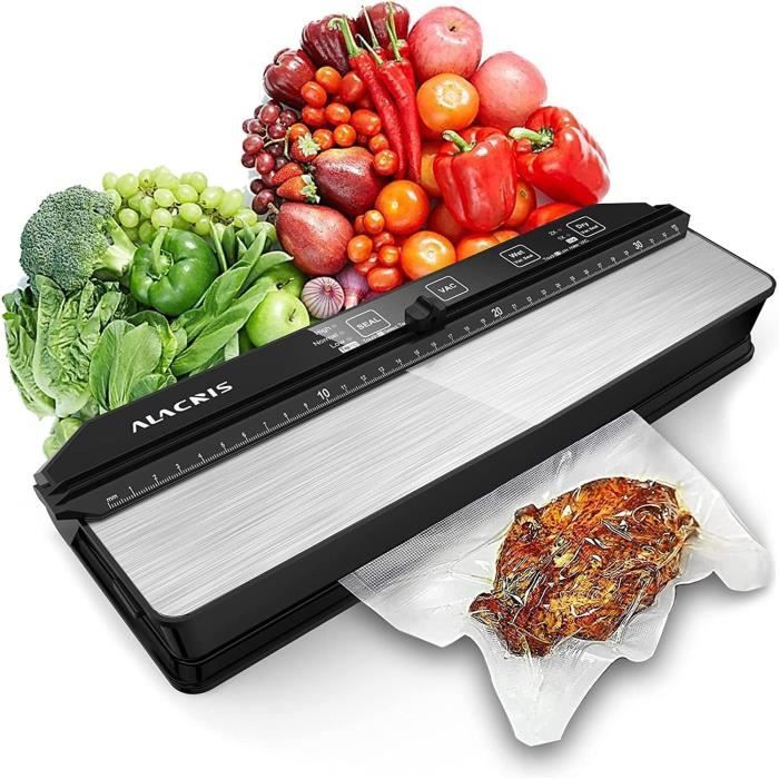 Machine Sous Vide Alimentaire – 6 Modes (sec/humide), Bac Amovible, Scellage Renforcé, Pour Conservation Longue Durée