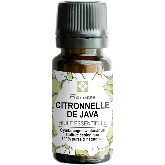 Huile Essentielle De Citronnelle De Java - 10Ml - 100% Pure, Naturelle ...