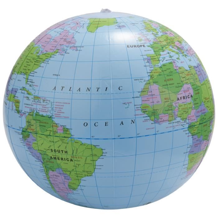 Globe Terrestre Rotatif 8 Pouces - Décoration Et Outil éducatif Avec Cadre Or