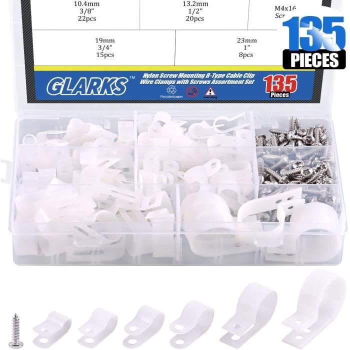 Glarks – 502 Vis Universelles RC + Outils – Acier Inoxydable – Pour Voitures 1/8 à 1/16 – Boîte De Rangement
