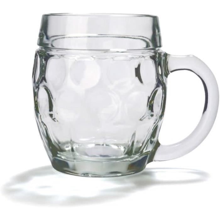 Lot De 6 Chopes à Bière 0,5 L En Verre Sodocalcique - Solide, Lave-vaisselle - Design Classique Landsberg
