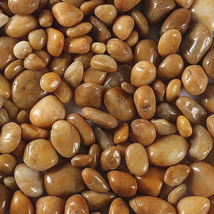 Gravier Décoratif Naturel Poli - 0.6Kg - Taille 8-12mm - Pour Jardin, Aquarium, Plantes En Pot