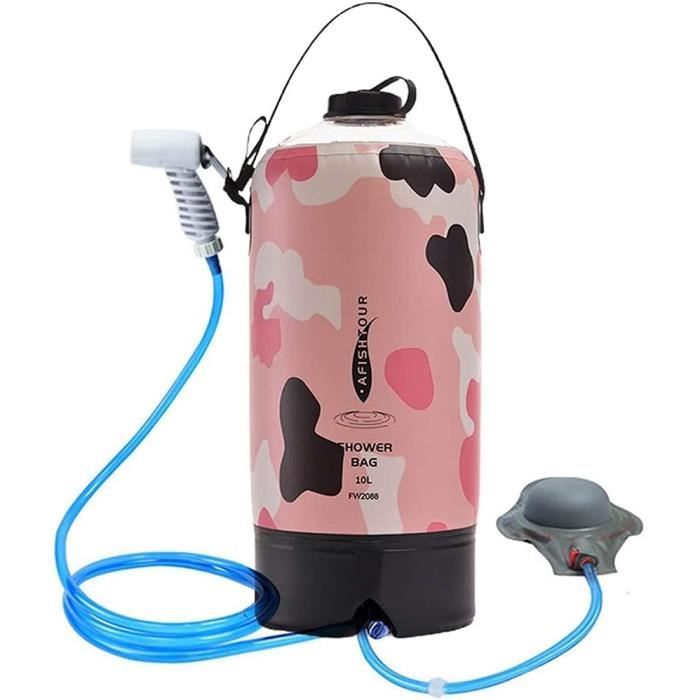Douche de camping portable, pompe de douche compacte avec batterie