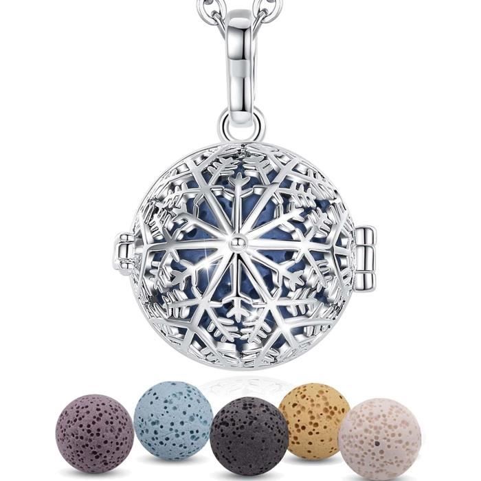 Kit DIY De Colliers Diffuseurs D'Huiles Essentielles - 4 Pendentifs En Laiton Avec Perles De Lave - 6