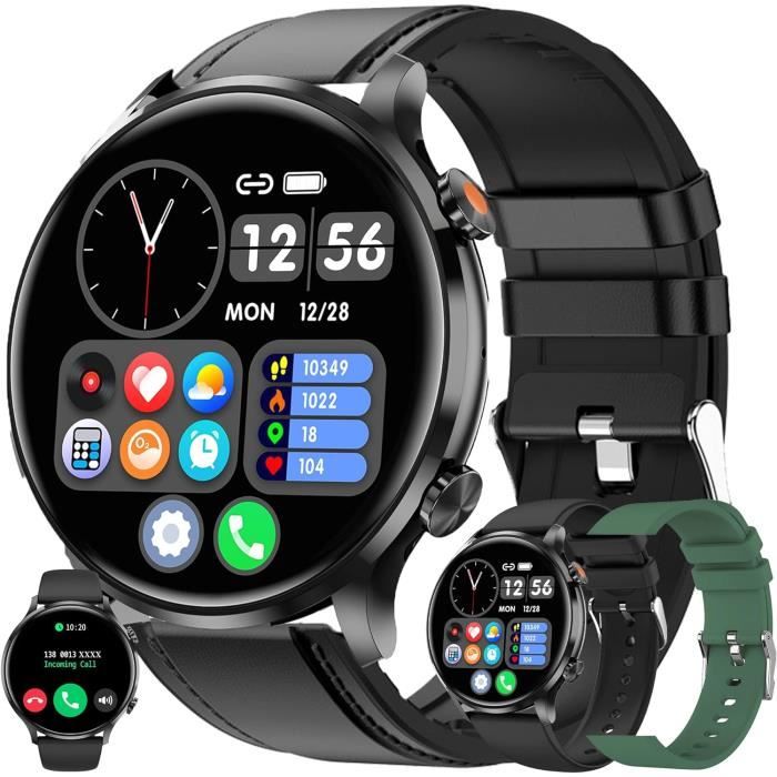 Montre Connectée Homme LIGE Avec Appels Bluetooth - 1.32'' HD - Fréquence Cardiaque, Sommeil, 19 Sports - IP67 - Militaire