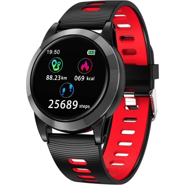 Montre Connectée Femmes,Smartwatch Homme Etanche IP68 Bracelet Connecté Cardio Podometre montre