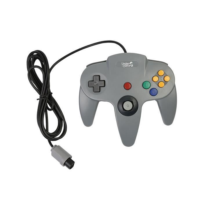 Manette de jeu - Nintendo - 64 - Filaire - 2 mètres - Design moderne