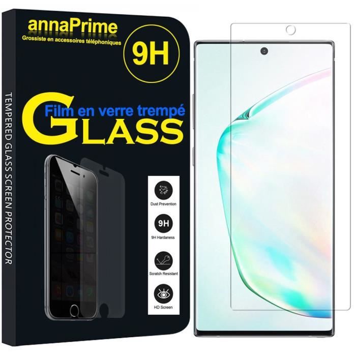 3 Film Protection Écran Verre Bord Incurvé NOIR Samsung Galaxy Note10 Plus 6.8/"