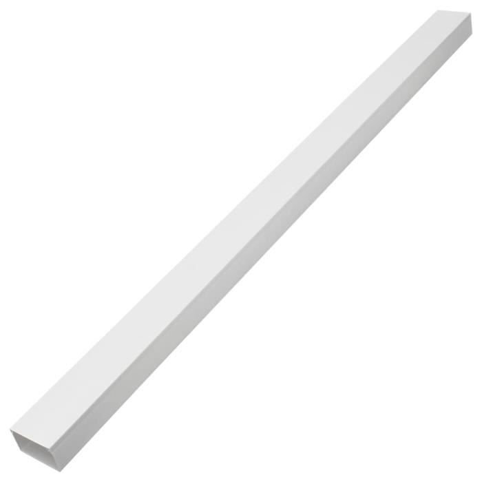 10 Goulottes Adhésives Cozary – Passe-câbles PVC, 40 Cm, Pour Bureau Ou Mur, Gestion Câbles Basse Tension