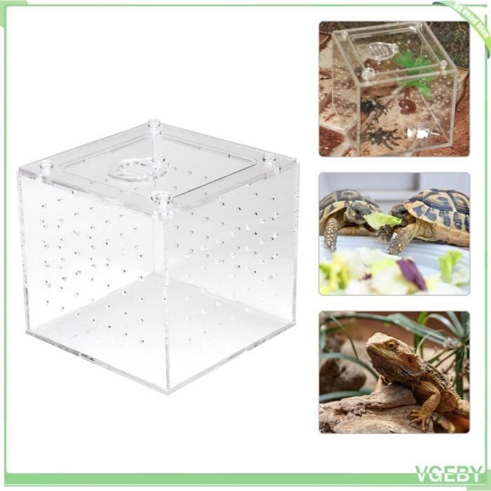 Comparer les prix de 1Pc Terrarium Boîte Acrylique pour Reptiles Serpents Araignées Lézards