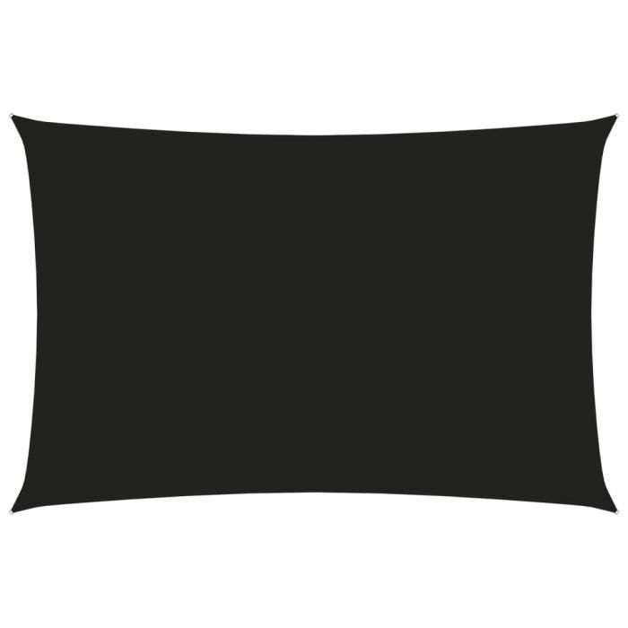 VidaXL Voile de parasol Tissu Oxford rectangulaire 2x4,5 m Noir