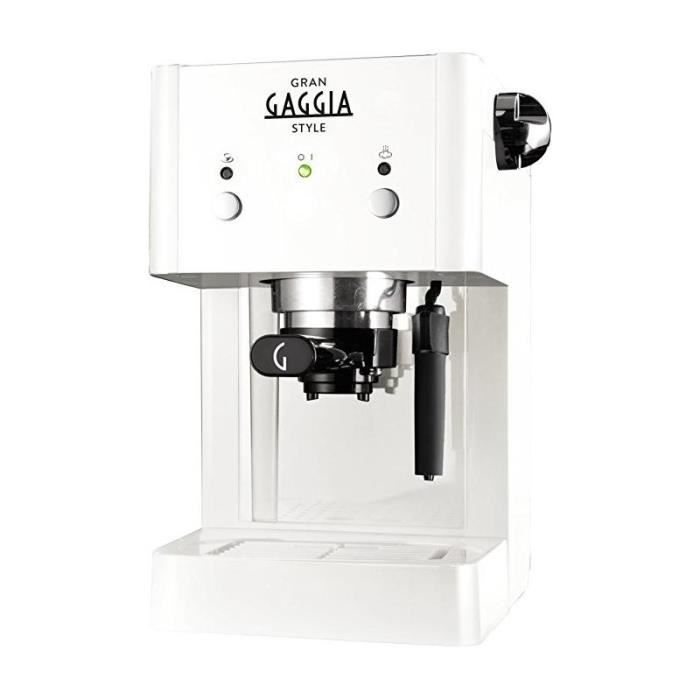 Machine à café WACOX - Gaggia ri8423/21 - Espresso - Réservoir d'eau amovible - Blanc