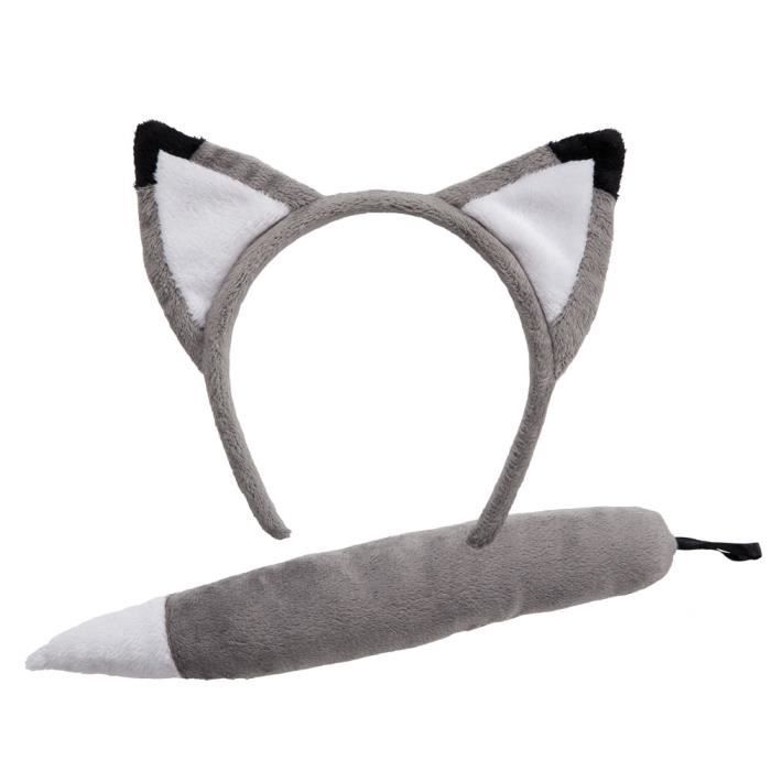 Costume Renard Avec Oreilles Et Queue En Fausse Fourrure - Accessoire Cosplay Fait Main Pour Halloween, Fêtes Et Photos
