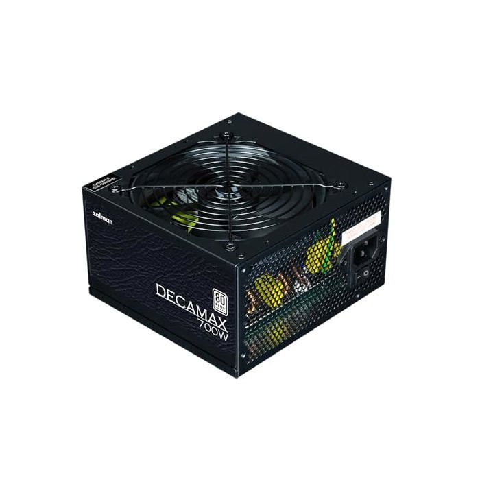 Alimentation PC – ZALMAN – DecaMax 700W – 80Plus – Non modulaire – Ventilateur 120mm – Noir