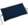 Coussin pour chaise longue bleue rembourré 7 cm d'épaisseur oreiller inclus avec sangles Coussin pour bain de soleil-1