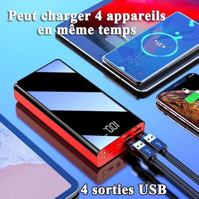 Batterie Externe Solaire 20000mAh WEENCOO - Étanche IP65, 2 Lampes, Port Type-C - Pour Randonnée Et Urgence