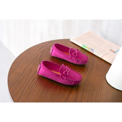 Chaussures pour enfants en cuir de vache d contract es Rose