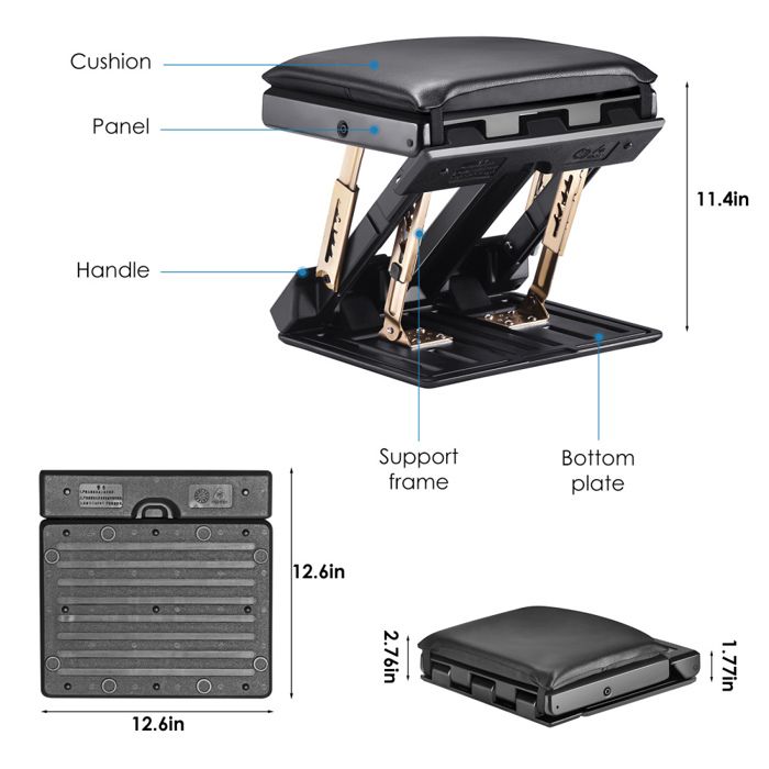 Support Pieds Massage Repose-pied Bureau SenDeluz Réglable - 4 Hauteurs Massage Pliable Ergonomique Charge 120kg Repose-pieds Bureau Gaming