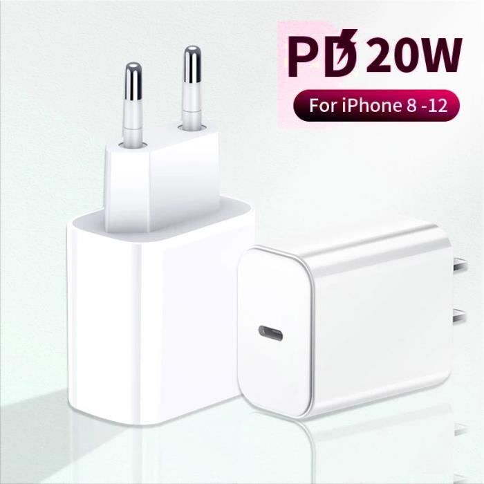 Chargeur Rapide 20W + Cable USB-C Lightning pour iPhone 11-11 Pro-11 Pro  Max-12-12 Pro-12 Mini-12 Pro Max - Yuan Yuan
