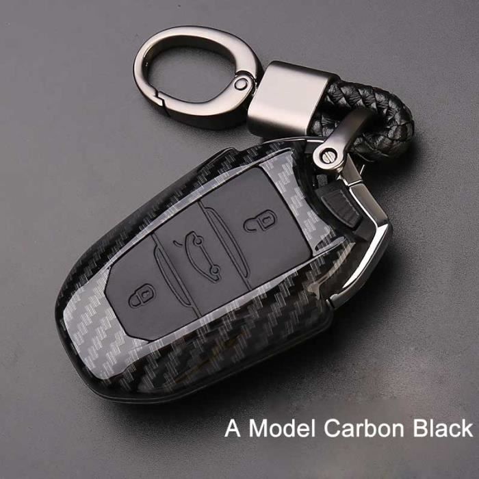 Housse porte-clés style fibre de carbone porte-clés étui étui pour