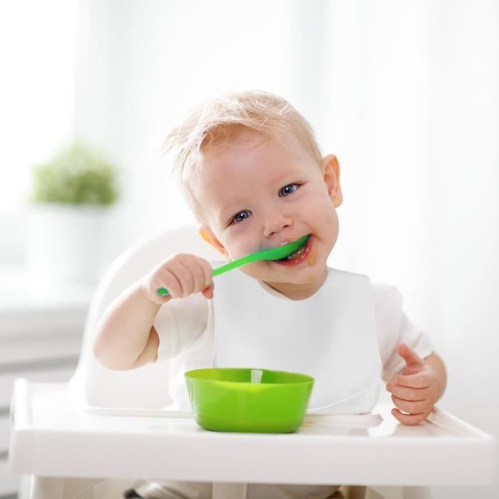 Lucky-Assiette Bébé Set Repas Silicone Lot de 3 Antiderapante à Ventouse Cuillère Bavoir Sans Lucky-Assiette Bébé Set Repas Silicone Lot de 3 Antiderapante à Ventouse Cuillère Bavoir Sans