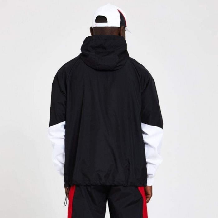 Coupe vent NBA Chicago Bulls New Era Print Infill Noir pour Homme