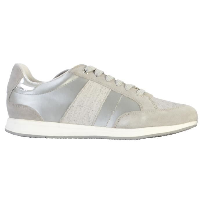 Tennis Basket Basses GEOX Avery Femme Argent LT Gris