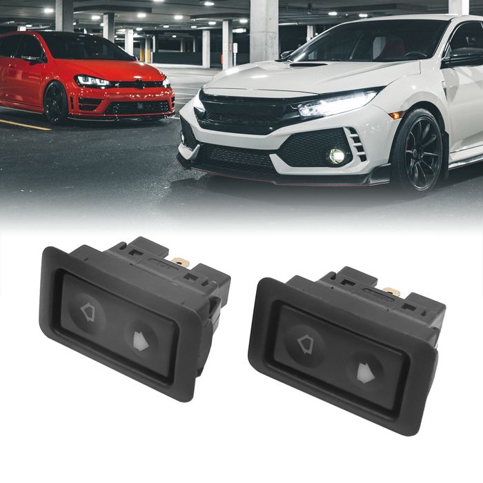 2 Pièces Interrupteur Lève-Vitre Universel 6 Broches DPDT - Bouton Commutation Fenêtre Électrique 20A 12VDC Pour Voiture Camion