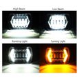 Dilwe Phare à LED Aramox Phare LED Rectangulaire, 7 Pouces Phares LED Haute Luminosité Imperméable Durable Voiture auto arriere-2