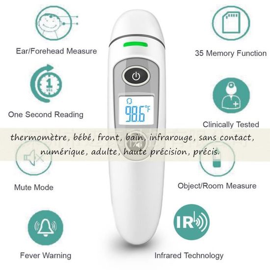 Thermometre Auriculaire Et Frontal Thermometre Medical Medical A Infrarouge Cdiscount Puericulture Eveil Bebe