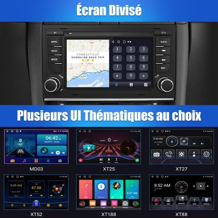 Autoradio Android 13 Pour Audi A4 B8 (2009-2012) – écran Tactile 8,8 Pouces, CarPlay/Android Auto Sans Fil, 4G, Compatible MMI 3G - 1