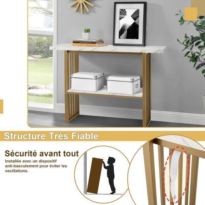 PAI Table console à 2 Niveaux Bureau table d'entrée en bois Table de Bureau table d'appoint PAI Table console à 2 Niveaux Bureau table d'entrée en bois Table de Bureau table d'appoint