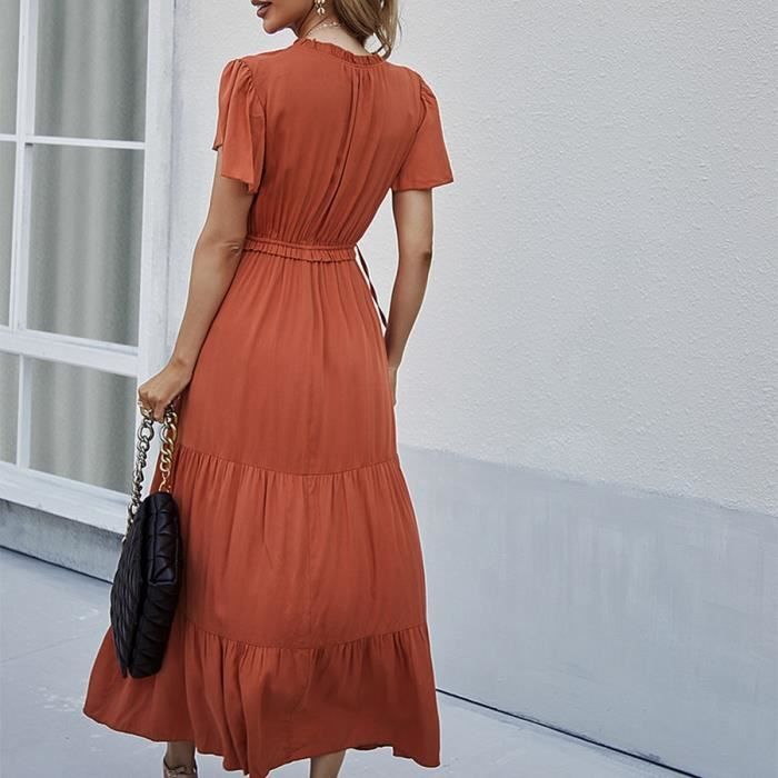 Robe longue femme hot sale chic