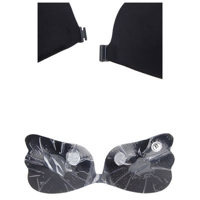 Amosfun Lot De 2 Soutiens-gorge Invisibles En Silicone - Sans Bretelles - Noir Et Beige - En U
