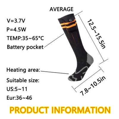 Chaussettes Chauffantes Femme Homme USB 3.7V 2200mAh Rechargeables  Thermiques Chauffe-Pieds pour Cyclisme Ski Camping Randonnée - Cdiscount  Sport