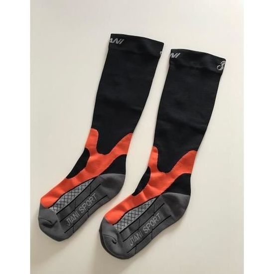 Seconde Peau Hommes et Femmes Marathon Trail l/ègeres Running Jiani Sport Footing Ultra resistantes Course /à Pied Crossfit elastrap Chaussettes de Compression Pieds et Mollets