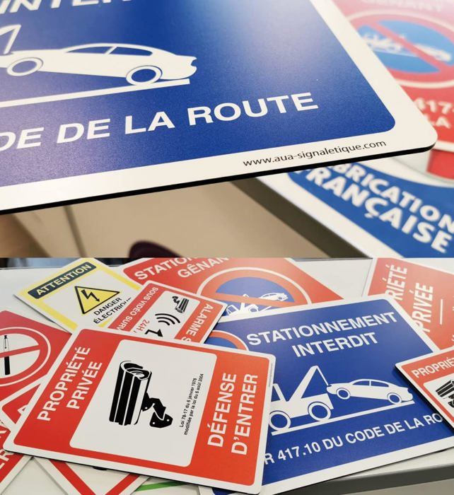 AUA SIGNALETIQUE Cartello Proprietà Privata Con Videosorveglianza 24h/24 – 210x300 Mm, Alluminio Dibond 3mm, Fabbricazione Francese - 2