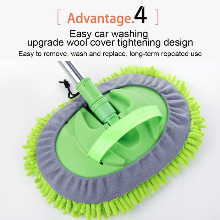 WillingHeart Brosse Lavage Voiture Balai Telescopique Nettoyage 160c Éponge icrofibre Pinceau