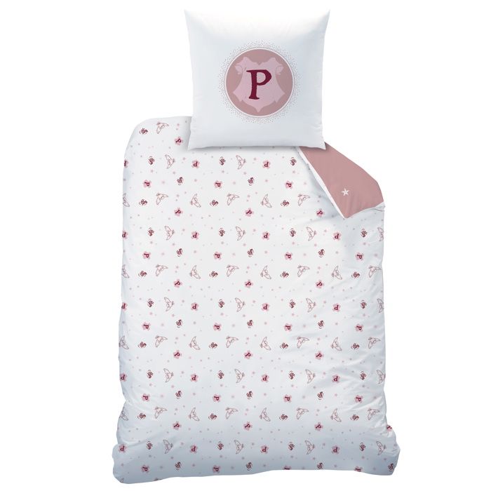 Parure De Lit Harry Potter Enfant 140x200 + 1 Taie 63x63cm - Coton Oeko-Tex - Motif Poudlard Et Hedwige