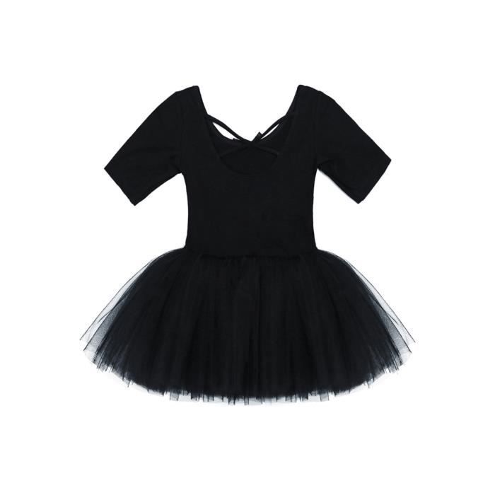 Freebily Justaucorps Gymnastique Fille Enfant Tutu Danse Ballet Leotard Tenue Patinage Manches Courtes Robe Danse Moderne 2 14 Ans Cdiscount Sport