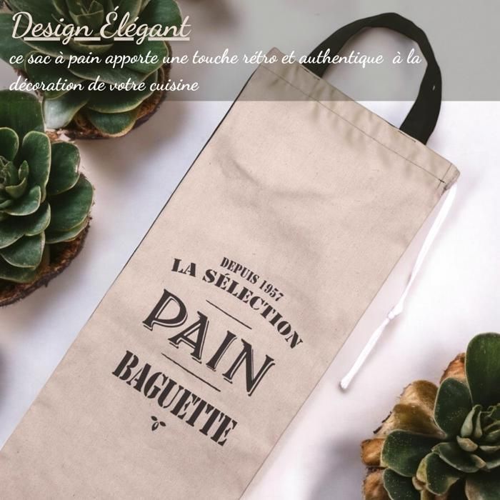Pain Tissu Sac Ã Baguette Sac à Pain Tissu Beige Noir Grand Sac