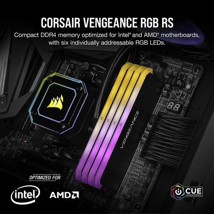 Mémoire RAM Corsair Vengeance CMSX16GX4M1A3200C22 16Go DDR4