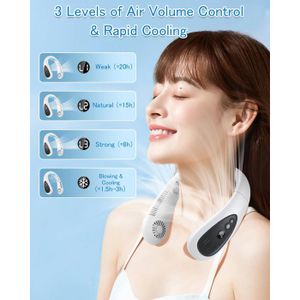YEN Climatiseur de cou Ventilateur de cou portable à 3 vitesses réglable en largeur Ventilateur YEN Climatiseur de cou Ventilateur de cou portable à 3 vitesses réglable en largeur Ventilateur
