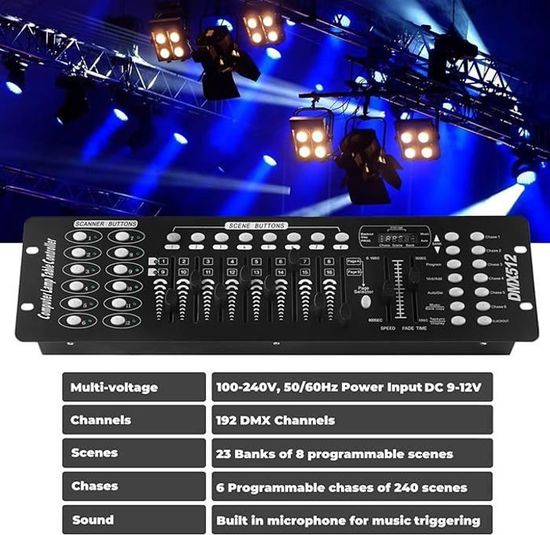 Projecteur Disco LED OKUGAIYA 50W - 6 Canaux, DMX512, Activation Par Son - Pour Fête, Bar, KTV - Avec Télécommande