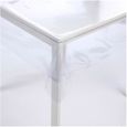 302965 Nappe carrée toile cirée en PVC 140 x 140 cm imperméable et transparente-0